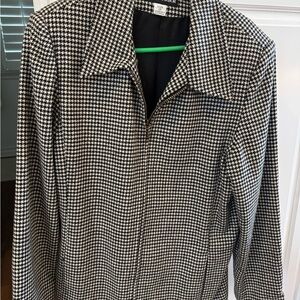 Black and White Houndstooth Jacket